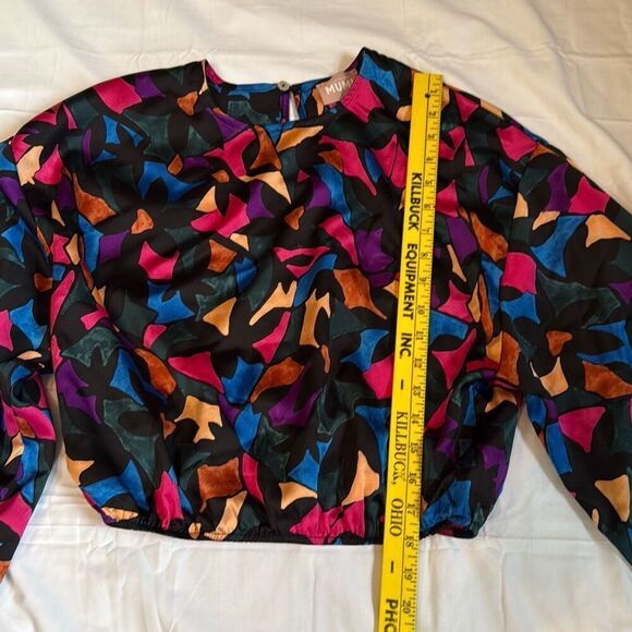 Show me your Mumu good times long sleeved cropped shirt women’s size small color - Picture 8 of 9
